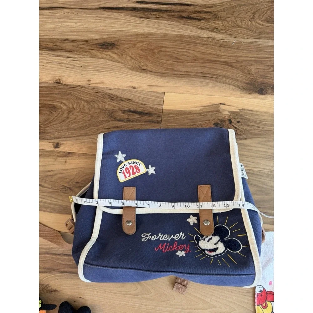Vintage Disney Bag Plush Lot Mickey Messenger Backpack Goofy Parks Y2K - Picture 15 of 16